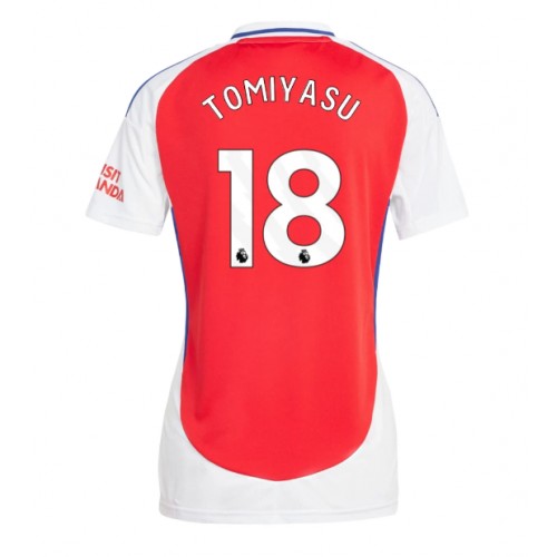 Fotballdrakt Dame Arsenal Takehiro Tomiyasu #18 Hjemmedrakt 2024-25 Kortermet